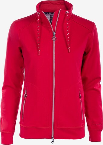 s'questo Zip-Up Hoodie in Red: front