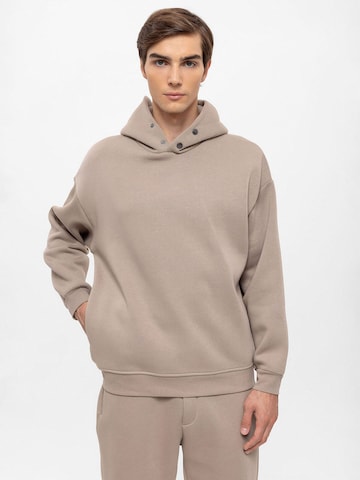 Sweat-shirt Antioch en beige : devant