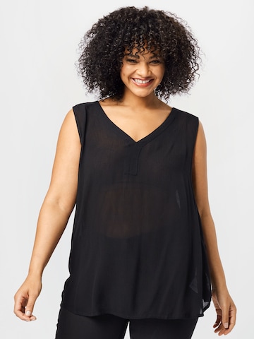 KAFFE CURVE Blouse 'Ami' in Black: front