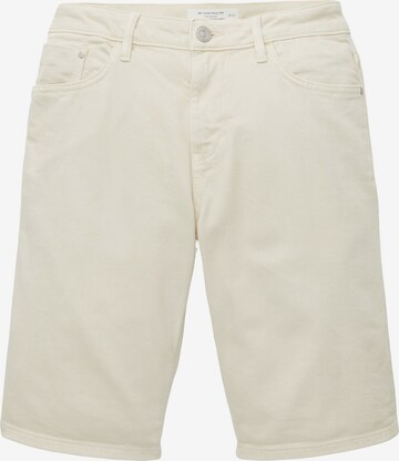 Regular Pantalon 'Morris' TOM TAILOR en blanc : devant