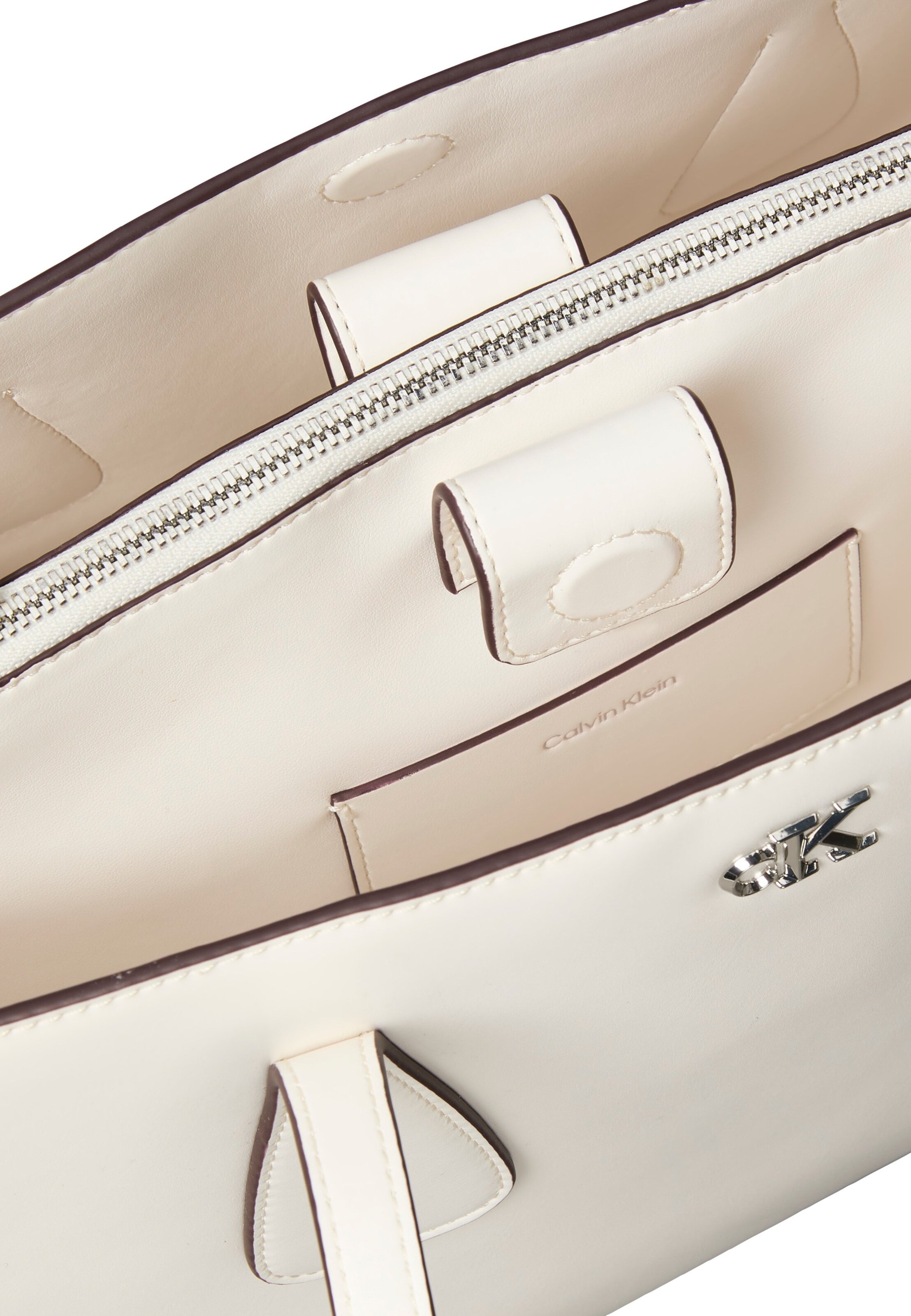 balta Calvin Klein Standartinis Pirkinių krepšys