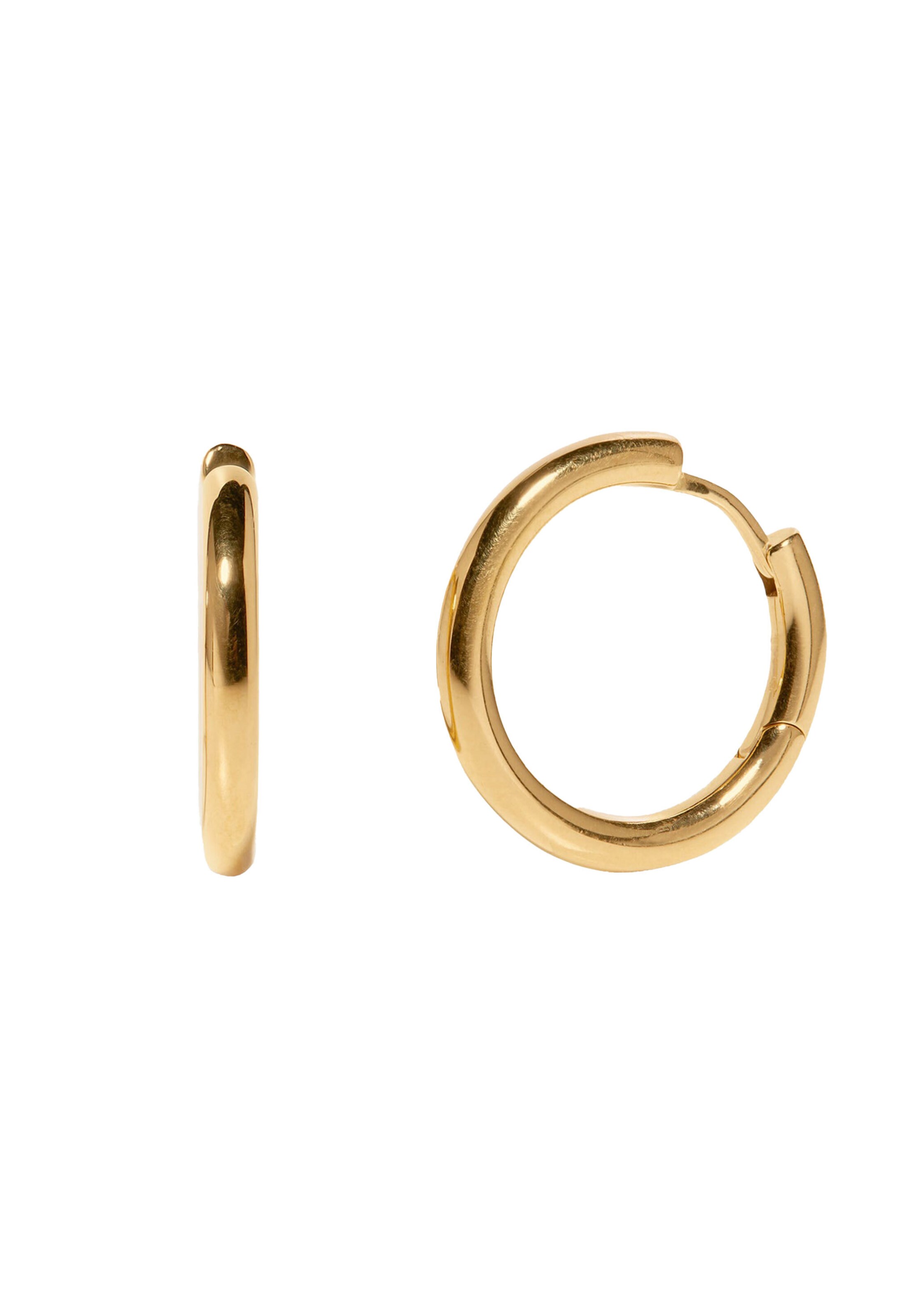 Stilnest Boucles d'oreilles 'Huggie' en or, Vue avec produit