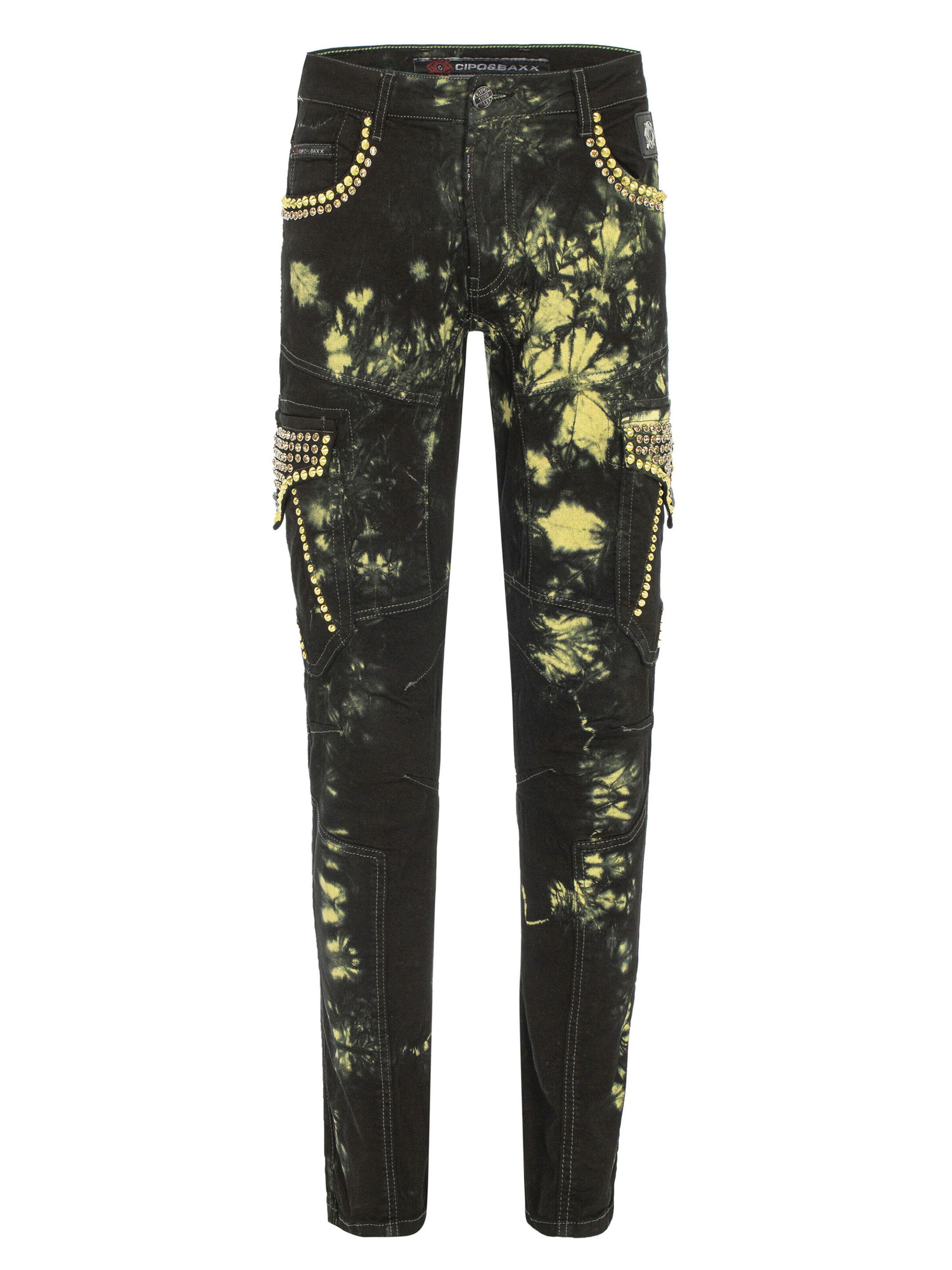 CIPO & BAXX Slimfit Jeans in Zwart: voorkant