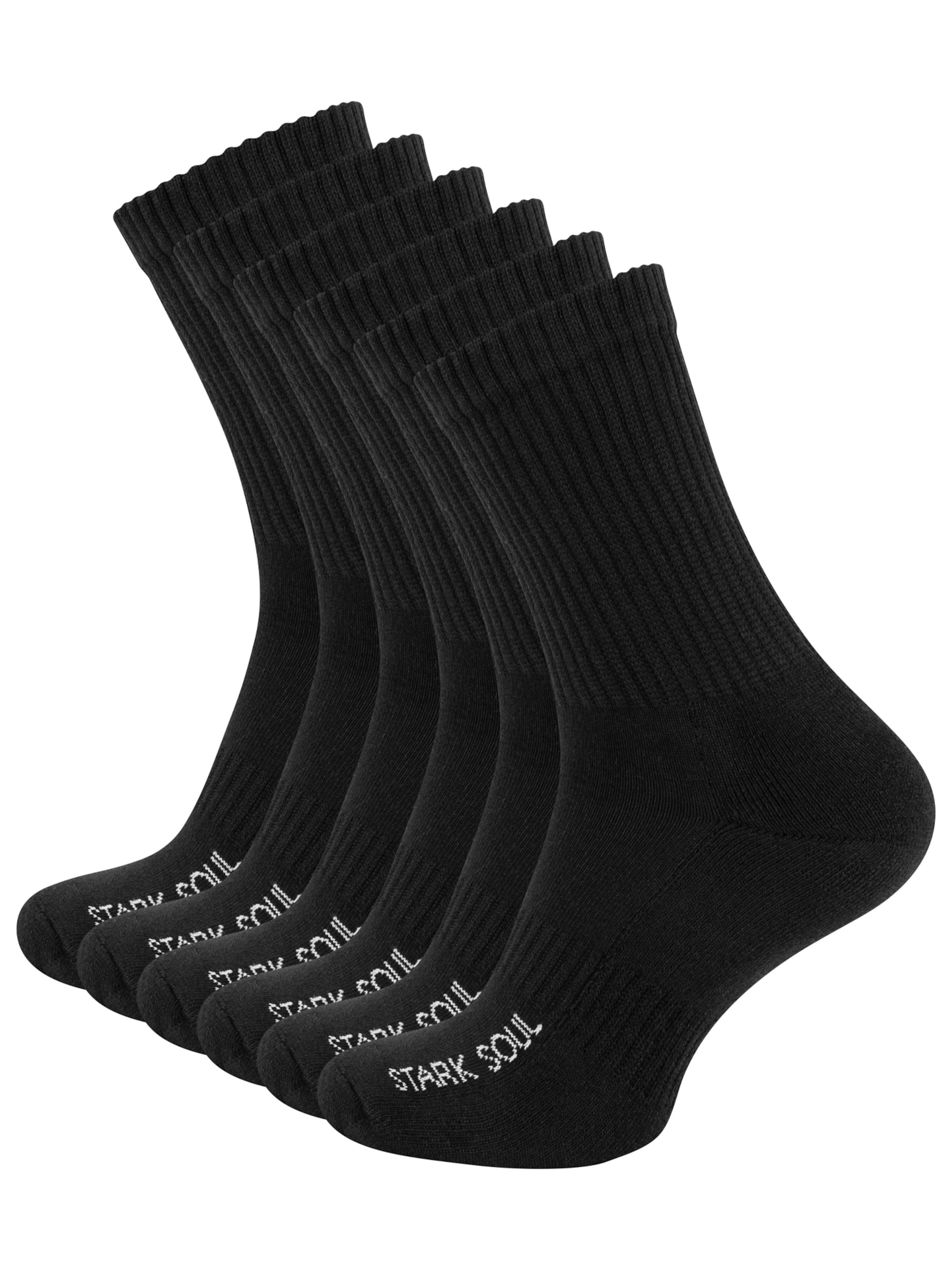 Chaussettes de sport Stark Soul en noir : devant