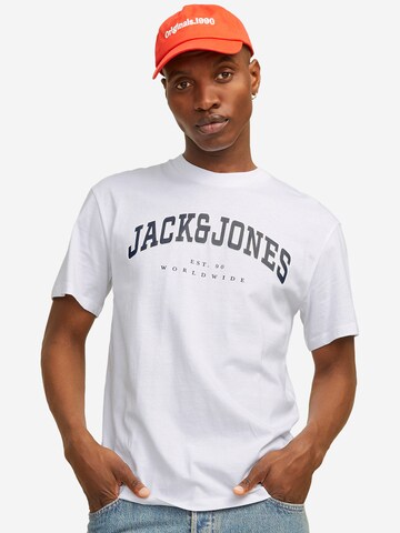 JACK & JONES Shirt 'Caleb Varsity'‌‌ in Schwarz