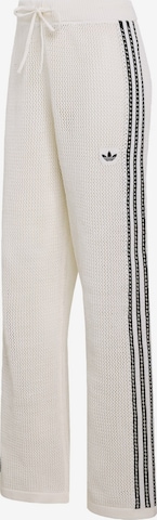 ADIDAS ORIGINALS Pants 'Firebird' in White: front