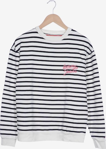 Tommy Jeans Sweatshirt & Zip-Up Hoodie in S in White: front