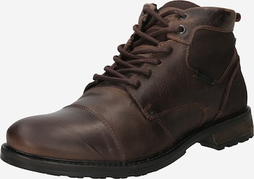 BULLBOXER Veterboots in Bruin: voorkant