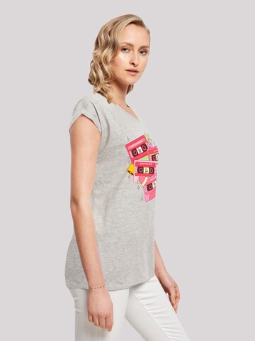 F4NT4STIC Shirt 'Christmas Retro Song Tapes' in Grijs