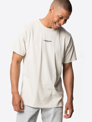 T-Shirt G-Star RAW en blanc : devant