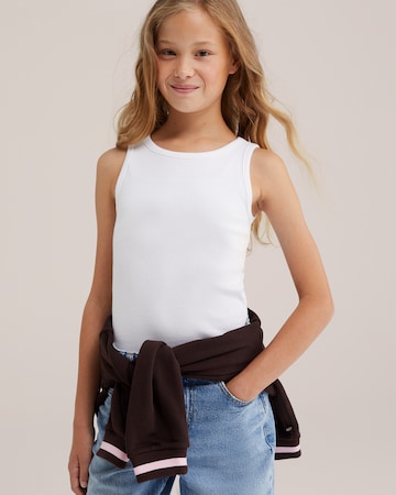 WE Fashion Топ в Белый: спереди