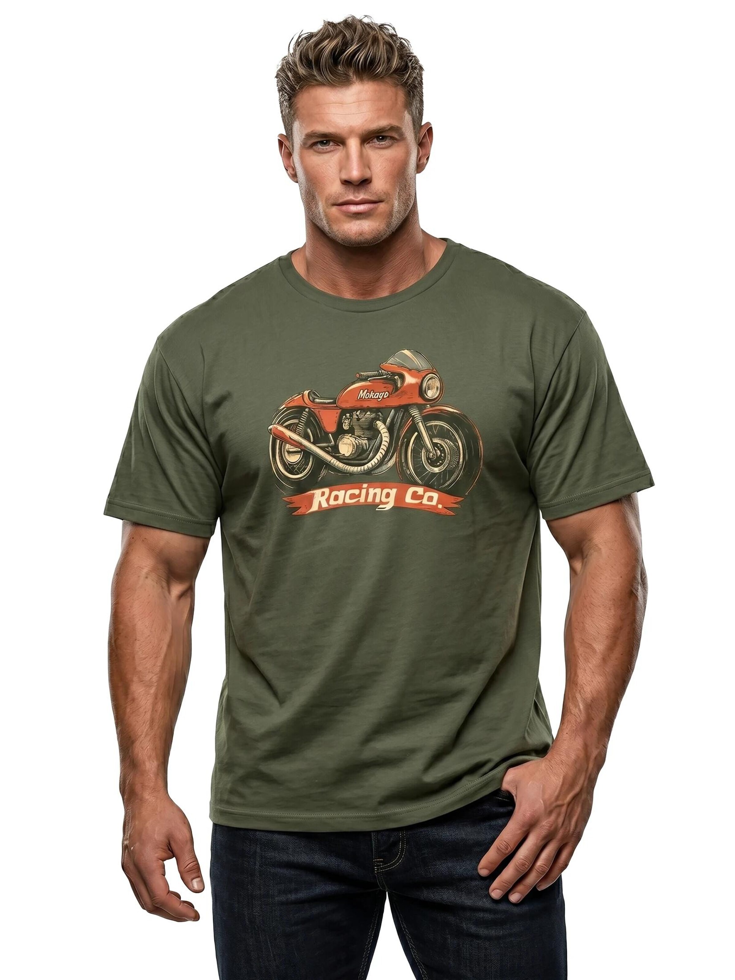MAKAYA Shirt 'Racing Co' in Green