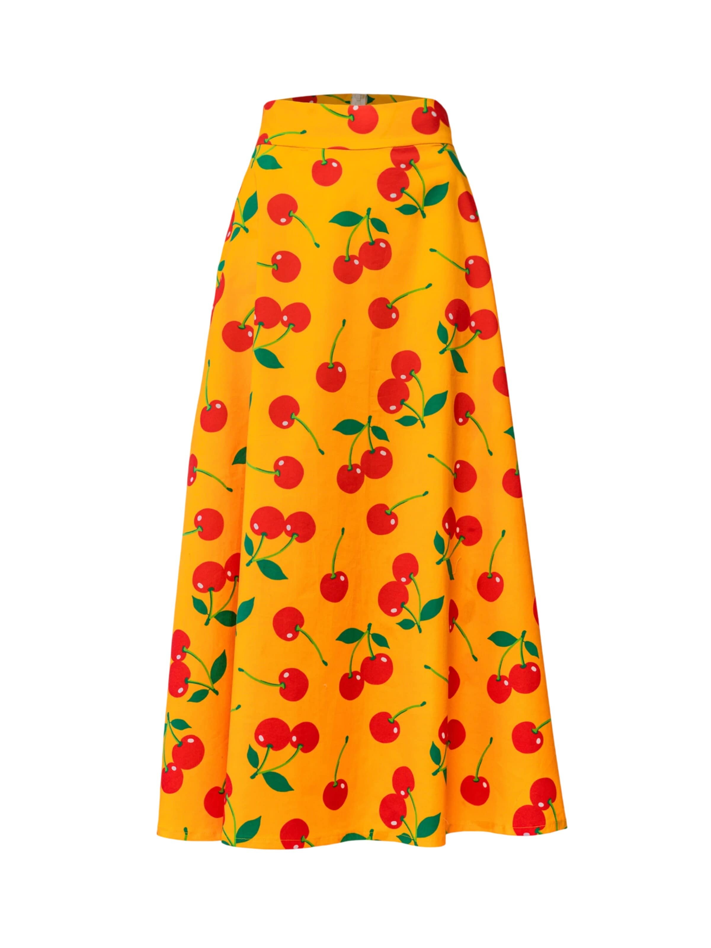 Pineapples Don't Have Sleeves Rok 'Cereza Teresa' in Geel: voorkant