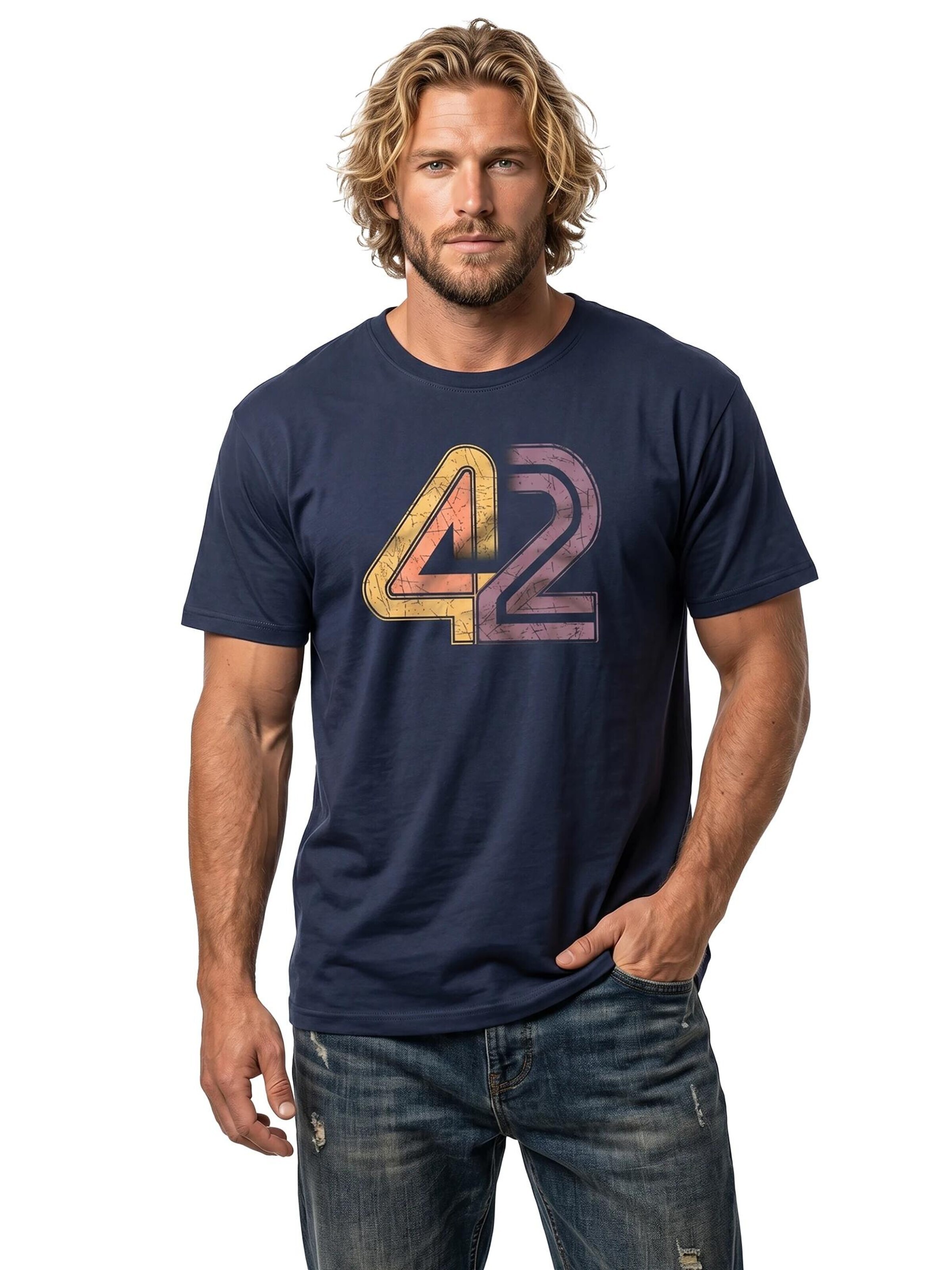MAKAYA Shirt '42 The Answer'‌‌‌‌‌‌‌‌‌ in Blau