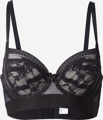 Hunkemöller T-shirt Bra 'Cleo' in Black: front