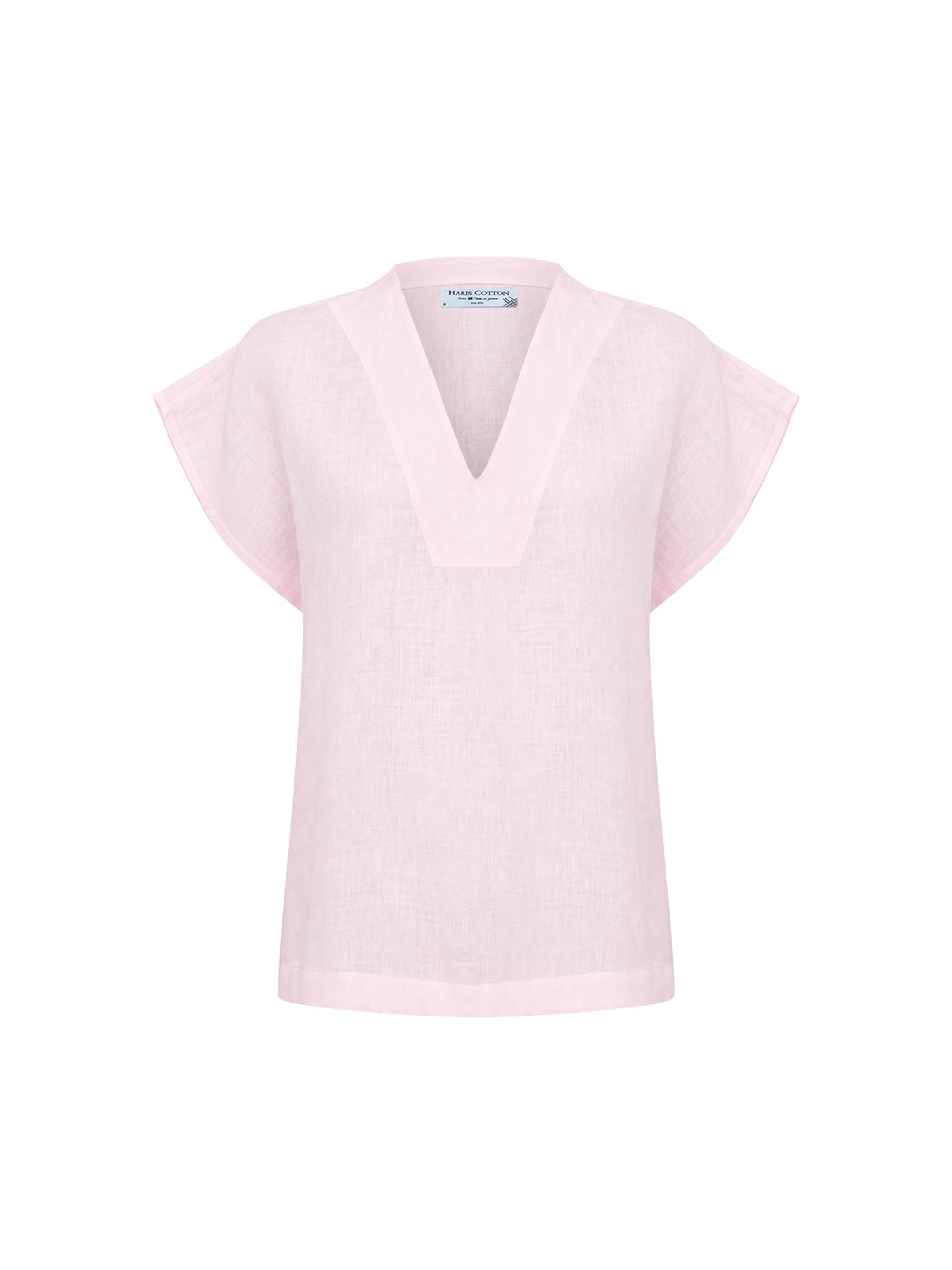 Haris Cotton Blouse in Roze: voorkant