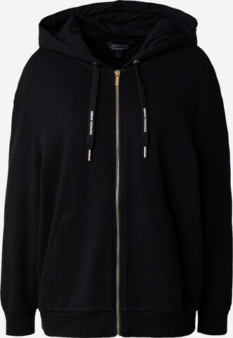 ARMANI EXCHANGE Sweatjacke in Schwarz: predná strana