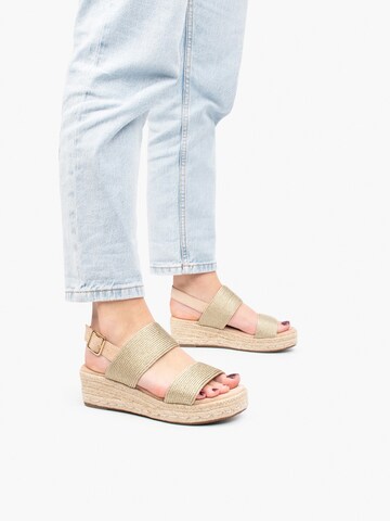 POSH by Poelman Strap Sandals 'Ceto' in Gold