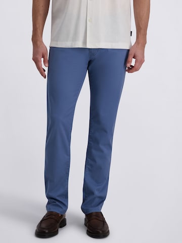 PIERRE CARDIN Tapered Chino trousers 'Lyon' in Blue: front