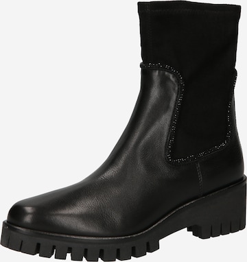 Donna Carolina Lace-up bootie in Black: front