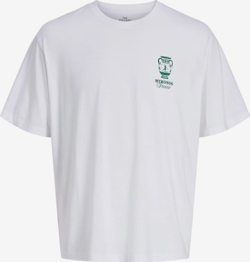 Jack & Jones Plus - Camiseta 'JORVacation' en blanco: frente