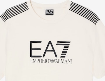 Maglietta di EA7 Emporio Armani in bianco: frontale