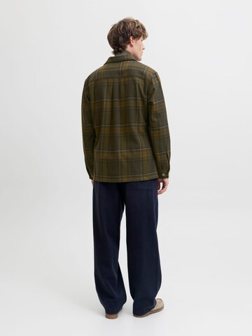JACK & JONES Comfort fit Button Up Shirt 'Prayle' in Green