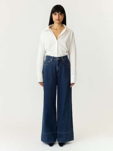 YAS Wide leg Jeans 'YASBea' in Blauw