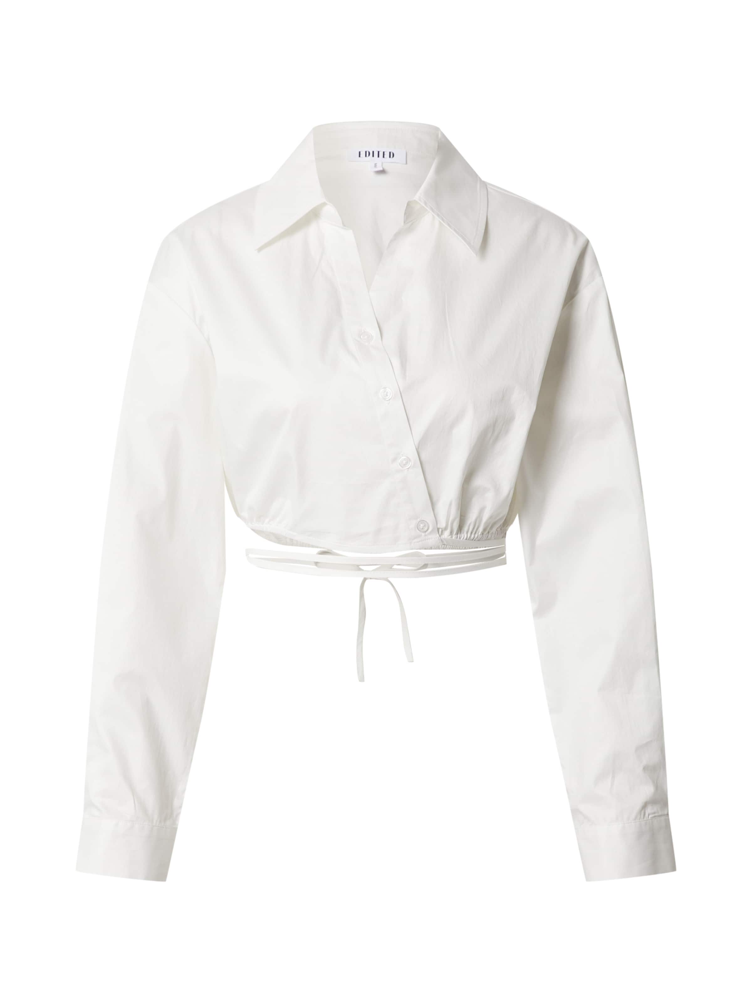 EDITED Blus &#x27;Laetizia&#x27; i vit: framsida