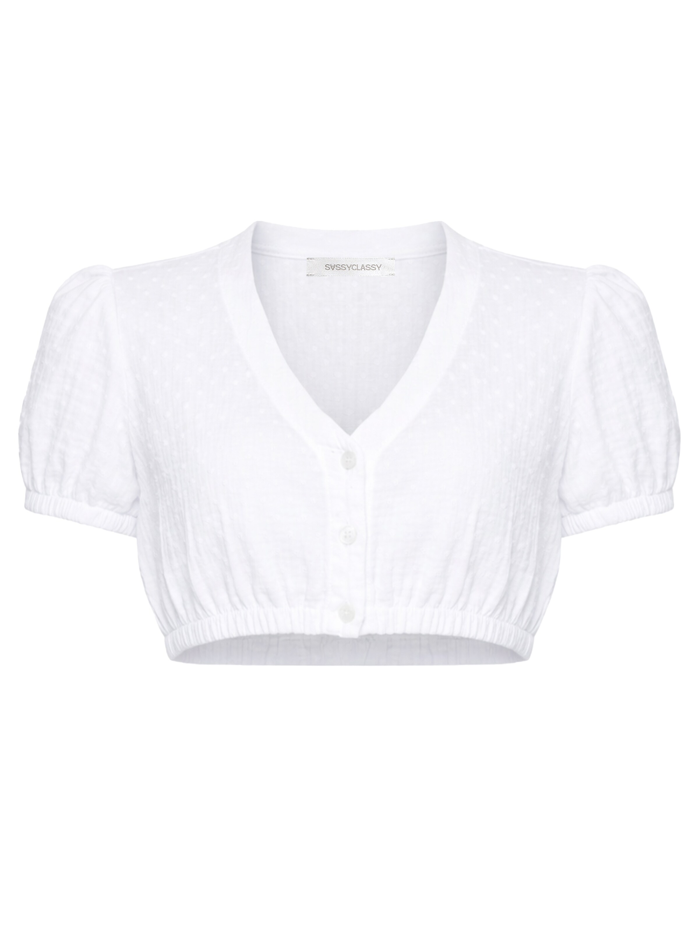 SASSYCLASSY Blouse in White: front