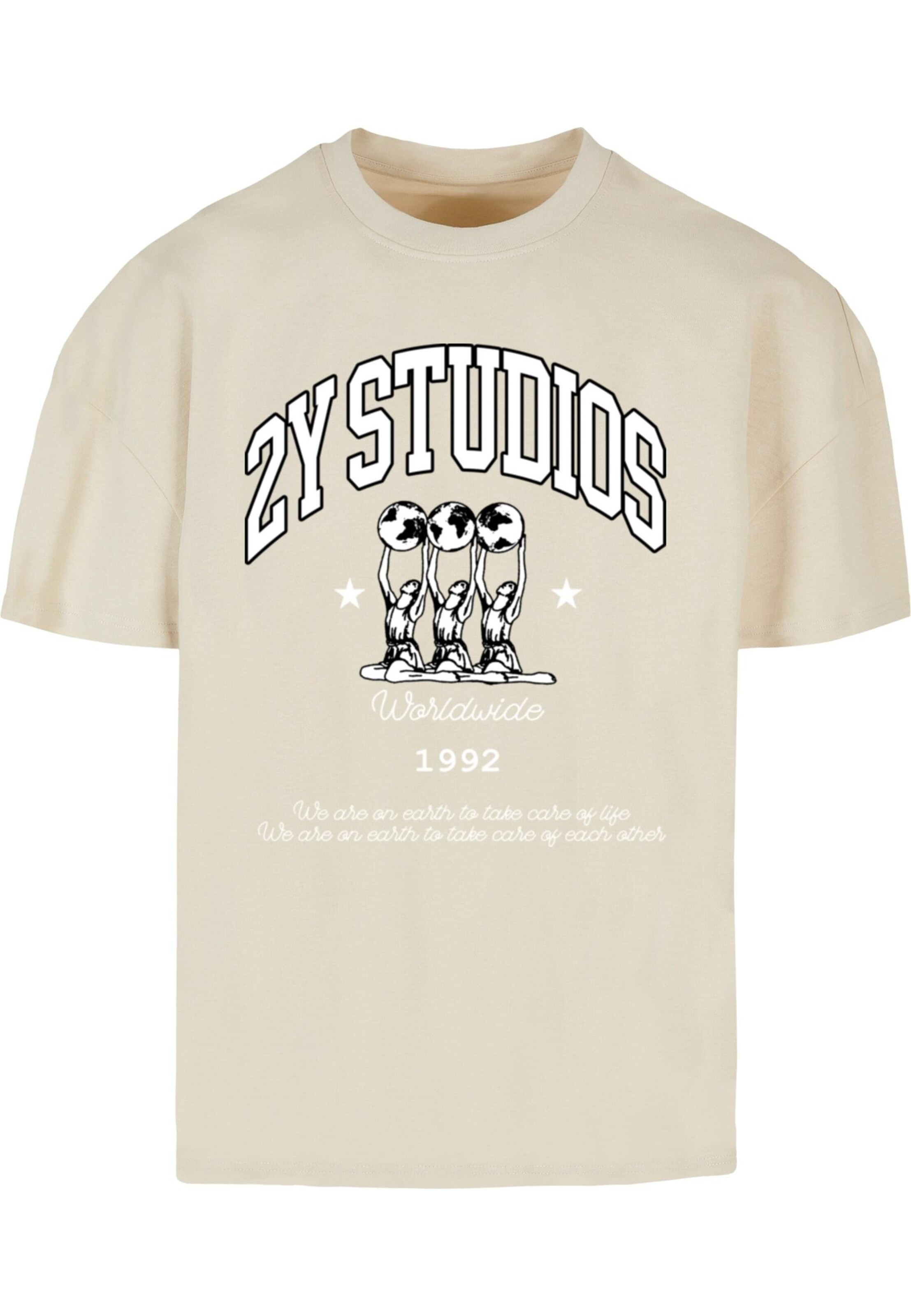 Maglietta 'Globus' di 2Y Studios in beige: frontale