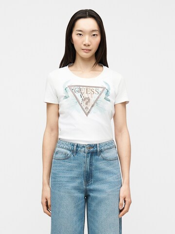 GUESS - Camisa em branco: frente