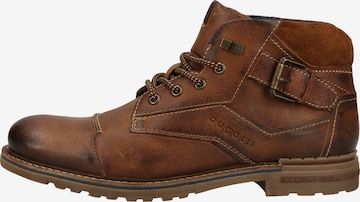 bugatti Lace-Up Boots 'Vittore' in Brown: front