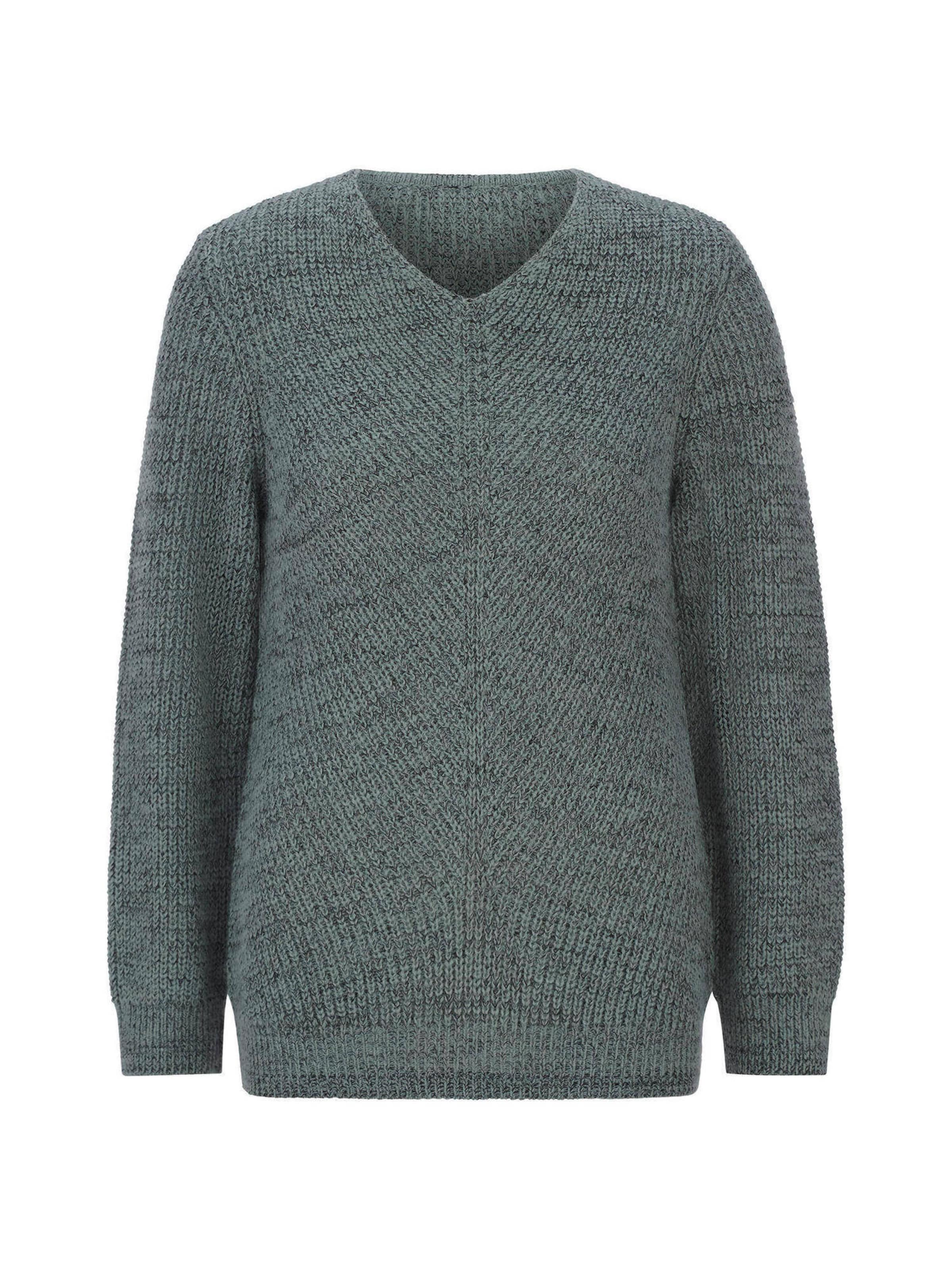 Goldner Pullover in S in grün, Produktansicht