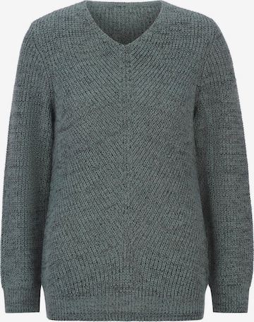 Goldner Pullover in Grün: Vorderseite