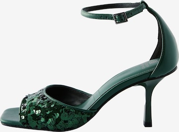 Next - Sandalias con hebilla en verde: frente