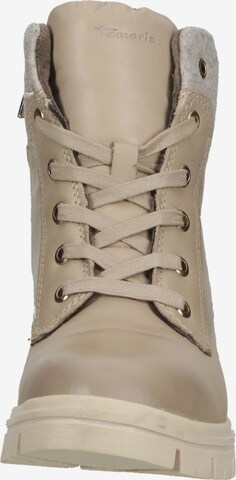 TAMARIS Lace-Up Ankle Boots in Beige