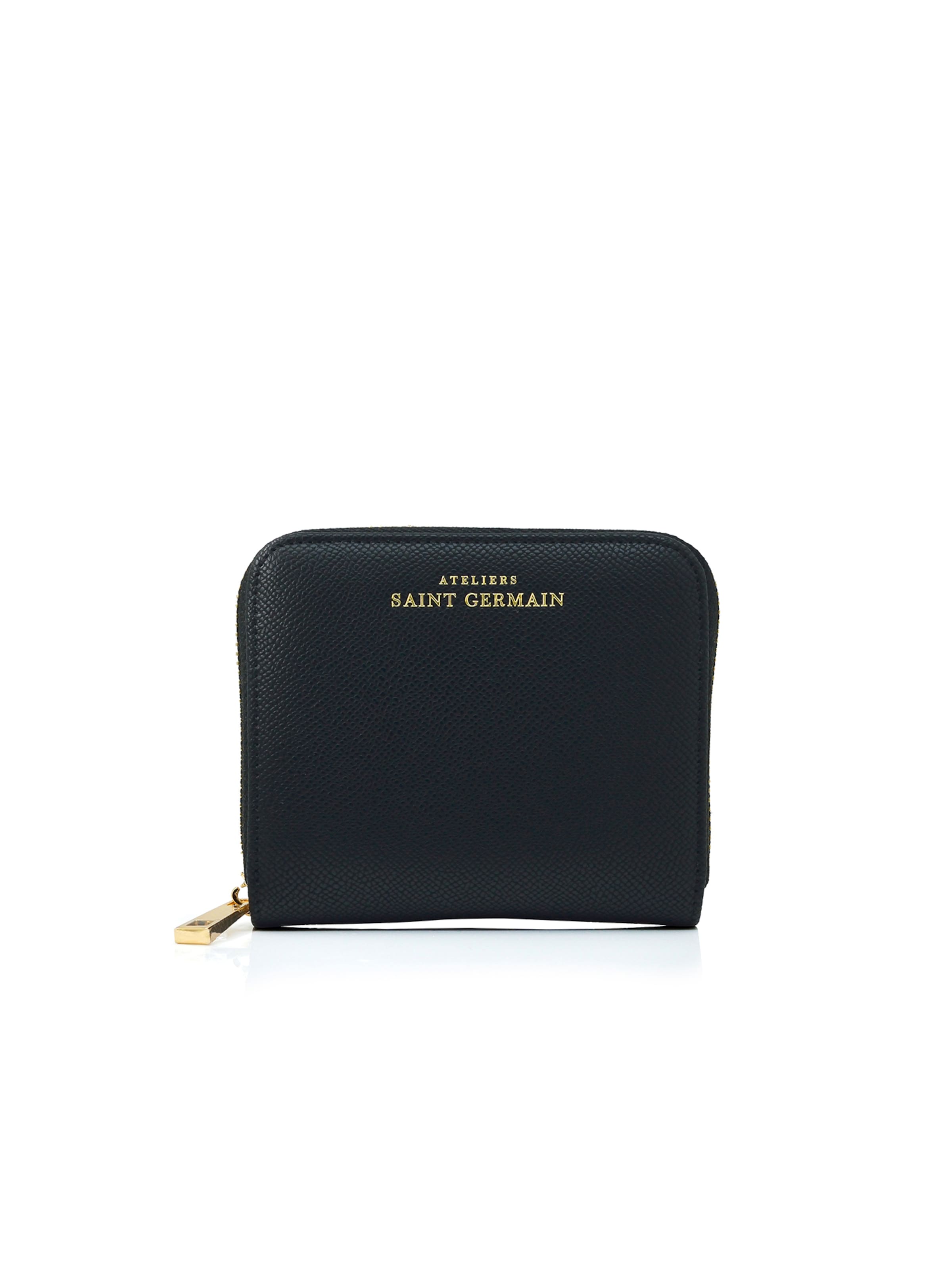 Ateliers Saint Germain Portemonnee 'EZE' in Zwart: voorkant