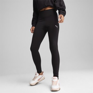 PUMA Skinny Workout Pants in Black: front