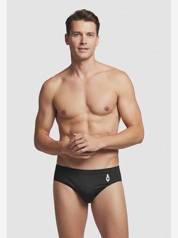 Maillot de bain IMPETUS en noir : devant