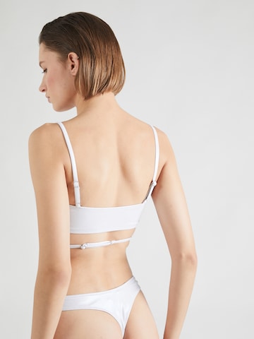 Calvin Klein Swimwear - Bustier Top de bikini en blanco