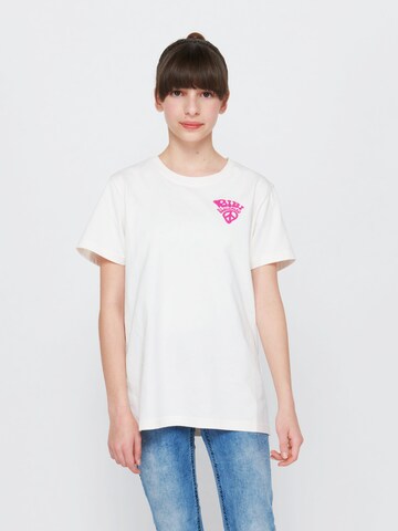 ABOUT YOU x StayKid - Camisola 'PEACE' em branco: frente