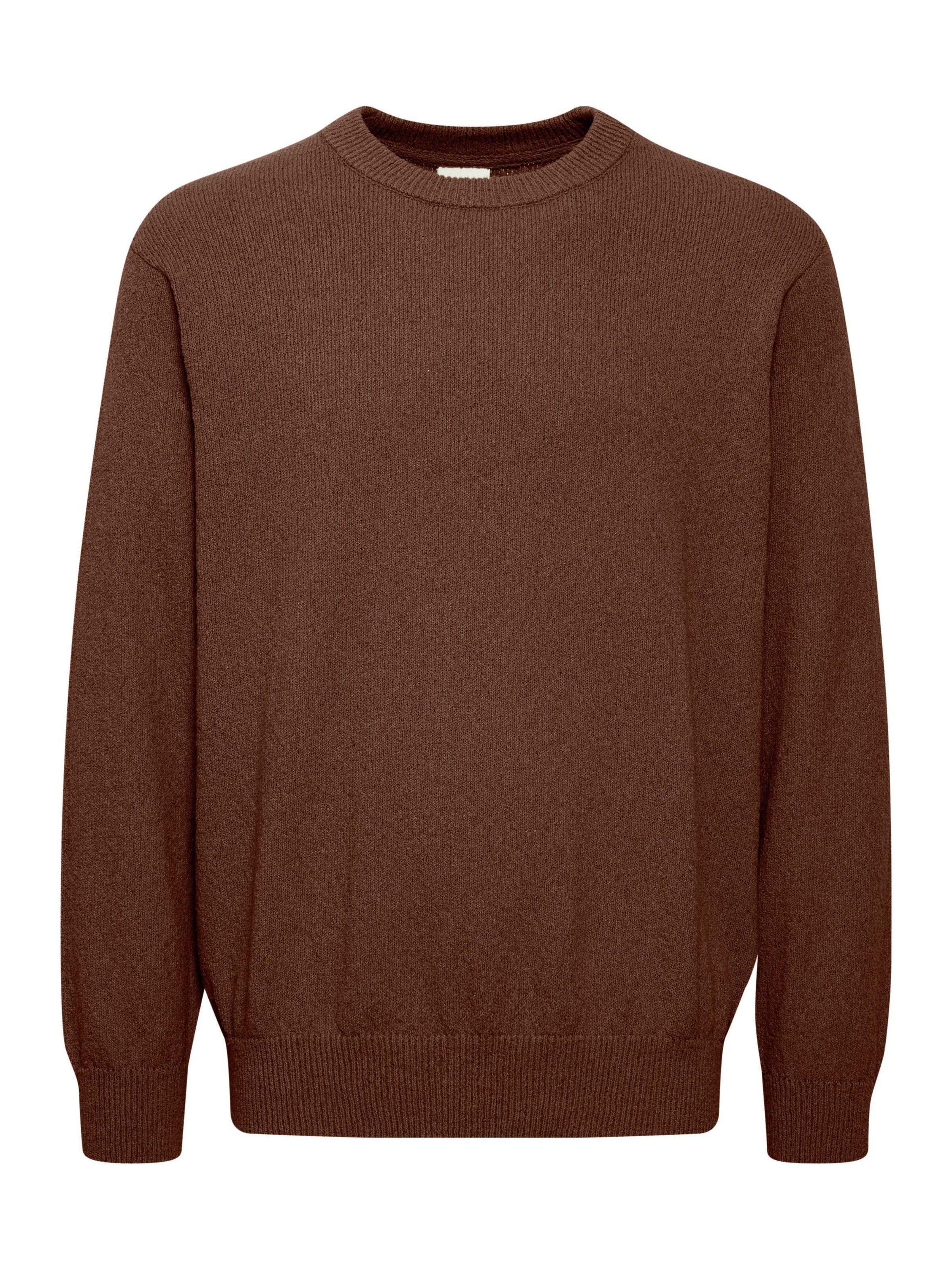 !Solid Trui 'Ike' in Bruin: voorkant