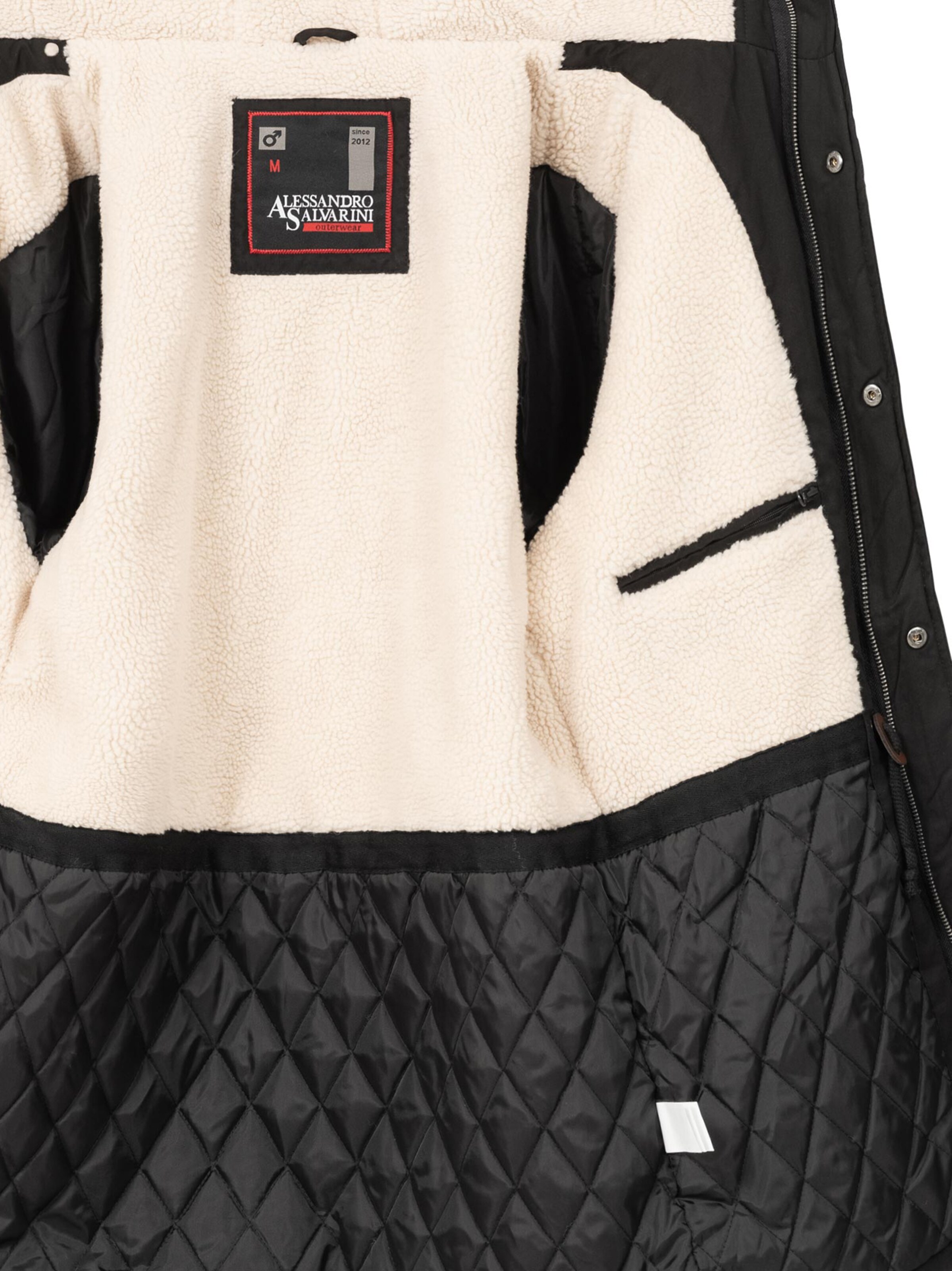 Alessandro Salvarini Parka in Schwarz