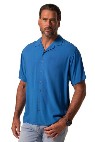 JP1880 Regular fit Overhemd in Blauw: voorkant