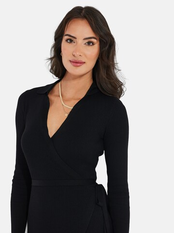 Threadbare Gebreide jurk 'Phoebe' in Zwart