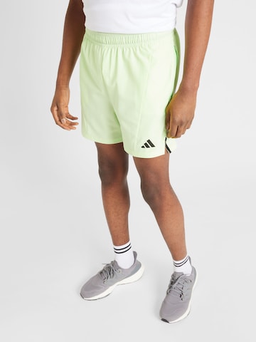 ADIDAS PERFORMANCE Regular Workout Pants 'D4T' in Green: front