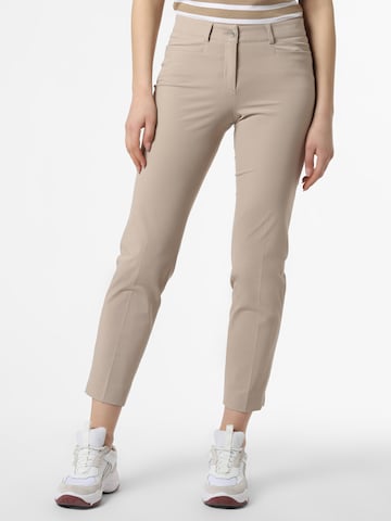 Cambio Pleated Pants 'Renira' in Beige: front