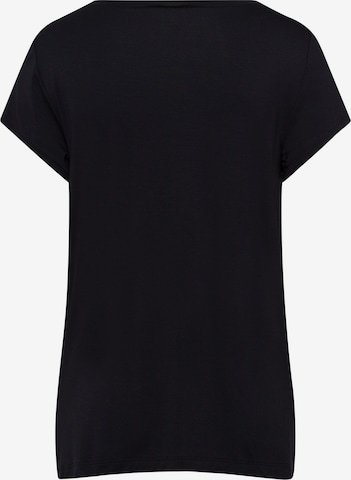 Hanro T-Shirt ' Yoga ' in Schwarz