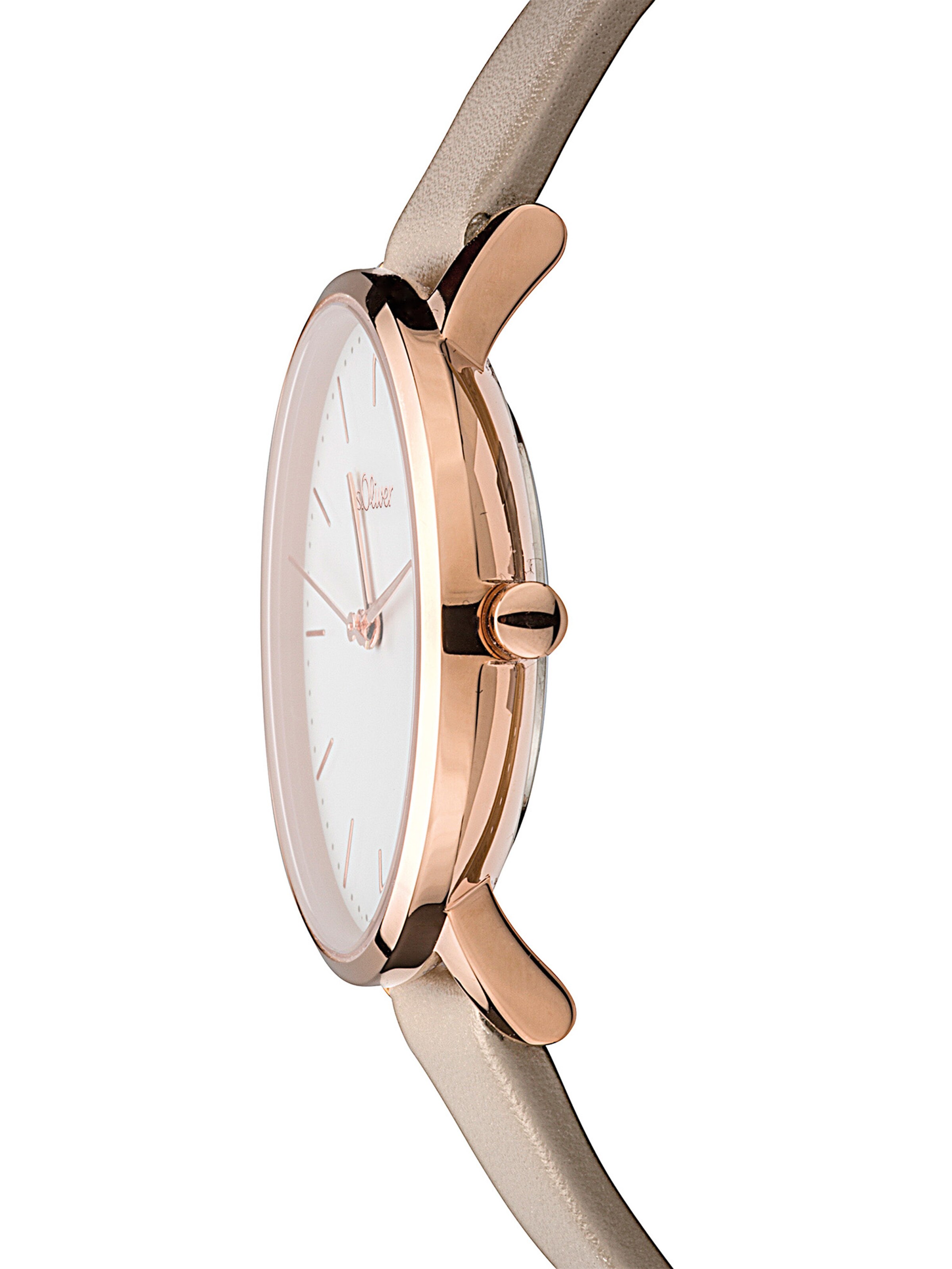 s.Oliver Analog Watch in Brown